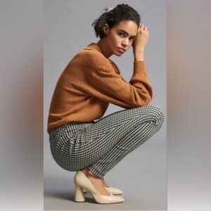Anthropologie Maeve Black & White Gingham Pants Size 8